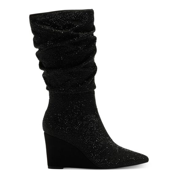 INC Womens Black Arch Support Florelle Pointed Toe Wedge Slouch Boot 8 M - Picture 3 of 4